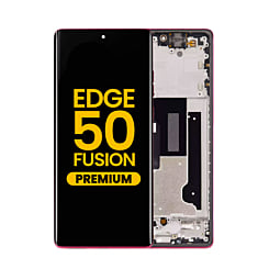 OLED Assembly with Frame for Motorola Moto Edge 50 Fusion 5G (XT2429 / 2024) (HOT PINK) (Premium)