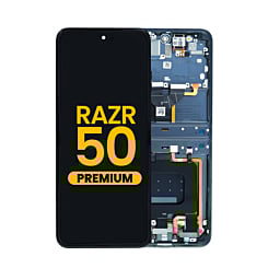 Main OLED Assembly with Frame for Motorola Moto Razr 50 (XT2453 / 2024) (KOALA GREY) (Premium)