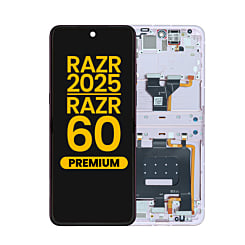 Main OLED Assembly with Frame for Motorola Razr 2025 / Razr 60 (XT2553 / 2025) (PARFAIT PINK) (Premium)