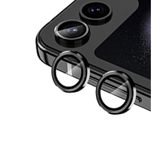 Metal Ring with HD Tempered Glass for Galaxy Z Flip 5 (BLACK)