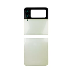 Back Glass for Galaxy Z Flip 3 F711 (2 Piece Set) (NO LOGO) (CREAM)