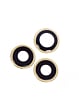 Back Camera Lens with Bracket for iPhone 12 Pro (GOLD) (3 Piece Set) (Premium)