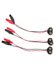 iPhone 16 Series 9V Battery Snap to Alligator Clips Connection Wire (Pack of 3)