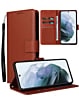 Galaxy S21 Plus Leather Wallet Case with Card Slot - BROWN (Only Ground Shipping)