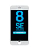 Purchase the white LCD assembly with steel plate for iPhone 8, SE 2020, and SE 2022 – aftermarket QV6.