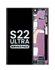 Grab the wholesale deals on the OLED assembly with frame for Galaxy S22 Ultra S908 in burgundy. Service pack.