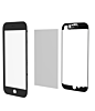 3in1 (Front Glass + Frame + OCA) (2 Pack) (BLACK) for iPhone 8 Plus (G+ Oca Pro)