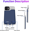 Soft Rubber Slim Charging Case (5500 mAh) for iPhone 12/12 Pro  (BLUE) (Only Ground Shipping)
