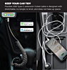 PowerPeak USB C-C Coiled Charging & Sync Cable (GRAY) (4ft) (Only Ground Shipping)