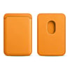 Leather Magnetic Card Wallet Holder - ORANGE (Only Ground Shipping)