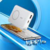 LDNIO PQ16 Magnetic Wireless PowerBank (WHITE) (10000mAh) (Only Ground Shipping)