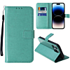 Leather Wallet Case with Card Slot - TEAL for iPhone 14 Pro (Only Ground Shipping)