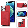 Leather Pocket Wallet Case - RED for iPhone 14 Pro Max (Only Ground Shipping)