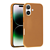 New Leather Case with Wireless Charger - DARK ORANGE for iPhone 16 Plus (Only Ground Shipping)