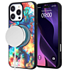 Printing Design Wireless Charging Case - COLORFUL - BLACK for iPhone 16 Pro / 17 (Only Ground Shipping)