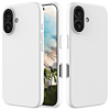 iPhone 16 Plus Soft Solid Silicone Case (Full Buttom Cover) - WHITE (Only Ground Shipping)