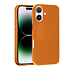 New Leather Case with Wireless Charger - ORANGE for iPhone 16 Plus (Only Ground Shipping)