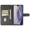 Leather Wallet Case with Card Slot - BLACK for iPhone 16 Pro (Only Ground Shipping)