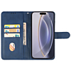 Leather Wallet Case with Card Slot - BLUE for iPhone 16 Pro (Only Ground Shipping)