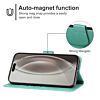 Leather Wallet Case with Card Slot - TEAL for iPhone 16 Pro (Only Ground Shipping)