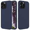 Soft Solid Silicone Case (Full Buttom Cover) - NAVY BLUE for iPhone 16 Pro (Only Ground Shipping)