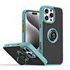 Hard PC Rear / Soft TPU Colorful Border Case (LIGHT BLUE) for iPhone 16 Pro with Ring Holder (Only Ground Shipping)