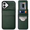 Leather Wallet Case with Kickstand - GREEN for iPhone 17 (Only Ground Shipping)