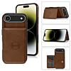 Leather Pocket Wallet Case - BROWN for iPhone Air (Only Ground Shipping)
