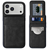 Leather Wallet Case with Kickstand - BLACK for iPhone 17 Pro (Only Ground Shipping)