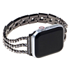 iWatch (38/40/41mm) Stainless Steel Band with Stones - BLACK (Only Ground Shipping)