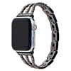 iWatch (42/44/45/49mm) Stainless Steel Band with Stones - BLACK (Only Ground Shipping)