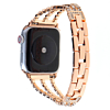 iWatch (38/40/41mm) Stainless Steel Band with Stones - ROSE GOLD (Only Ground Shipping)