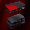 Faceplate Cover (BLACK & RED) (2 Piece Set) for PlayStation 5 Disc Edition (NO LOGO) (Only Ground Shipping)