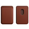 Leather Magnetic Card Wallet Holder - BROWN (Only Ground Shipping)