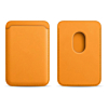 Leather Magnetic Card Wallet Holder - ORANGE (Only Ground Shipping)