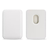 Leather Magnetic Card Wallet Holder - WHITE (Only Ground Shipping)