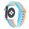 iWatch 38mm Rainbow Silicone Soft Band & Bumper Case with Tempered Glass - 1 (Only Ground Shipping)