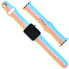 iWatch 40mm Rainbow Silicone Soft Band & Bumper Case with Tempered Glass - 1 (Only Ground Shipping)