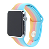 iWatch 42mm Rainbow Silicone Soft Band & Bumper Case with Tempered Glass - 1 (Only Ground Shipping)