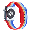 iWatch 44mm Rainbow Silicone Soft Band & Bumper Case with Tempered Glass - 8 (Only Ground Shipping)