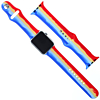 iWatch 44mm Rainbow Silicone Soft Band & Bumper Case with Tempered Glass - 8 (Only Ground Shipping)