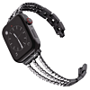 iWatch (38/40/41mm) Stainless Steel Band with Stones - BLACK (Only Ground Shipping)