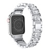 iWatch (42/44/45/49mm) Diamond Rhinestone Stainless Steel Metal Strap - SILVER (Only Ground Shipping)