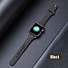 iWatch (42/44/45/49mm) Thin Genuine Leather Band - BLACK (Only Ground Shipping)
