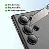 Metal Ring with HD Tempered Glass for Galaxy S23 Ultra (GREEN)