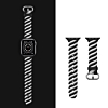iWatch (38/40/41mm) Braided Colorful Silicone Band - BLACK (Only Ground Shipping)