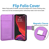 Elegant Leather Wallet Case PURPLE for iPhone 11 Pro Max (Only Ground Shipping)