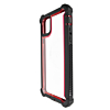 3in1 Hybrid Clear Soft TPU Hard PC Back Cover Case - BLACK & RED for iPhone 12 / 12 Pro (Only Ground Shipping)
