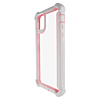 3in1 Hybrid Clear Soft TPU Hard PC Back Cover Case - WHITE & PINK for iPhone 12 / 12 Pro (Only Ground Shipping)