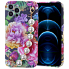 Full Cover Fashion Pearl Bracelet Flowers Design Case - C1 for iPhone 12 Pro Max (Only Ground Shipping)